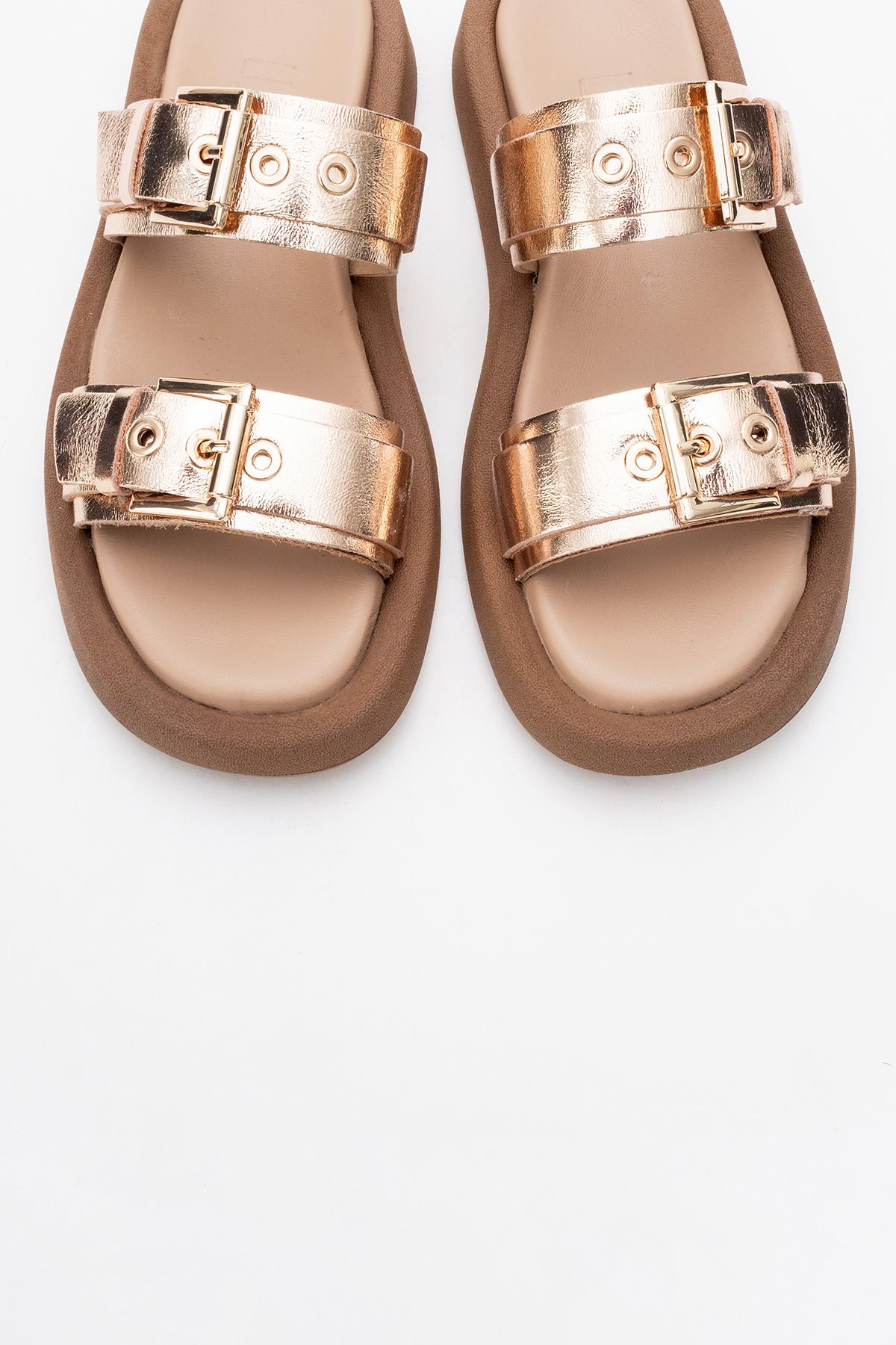 Finezza - Rose Leather Two-Strap Sandal (Women) - Image 2