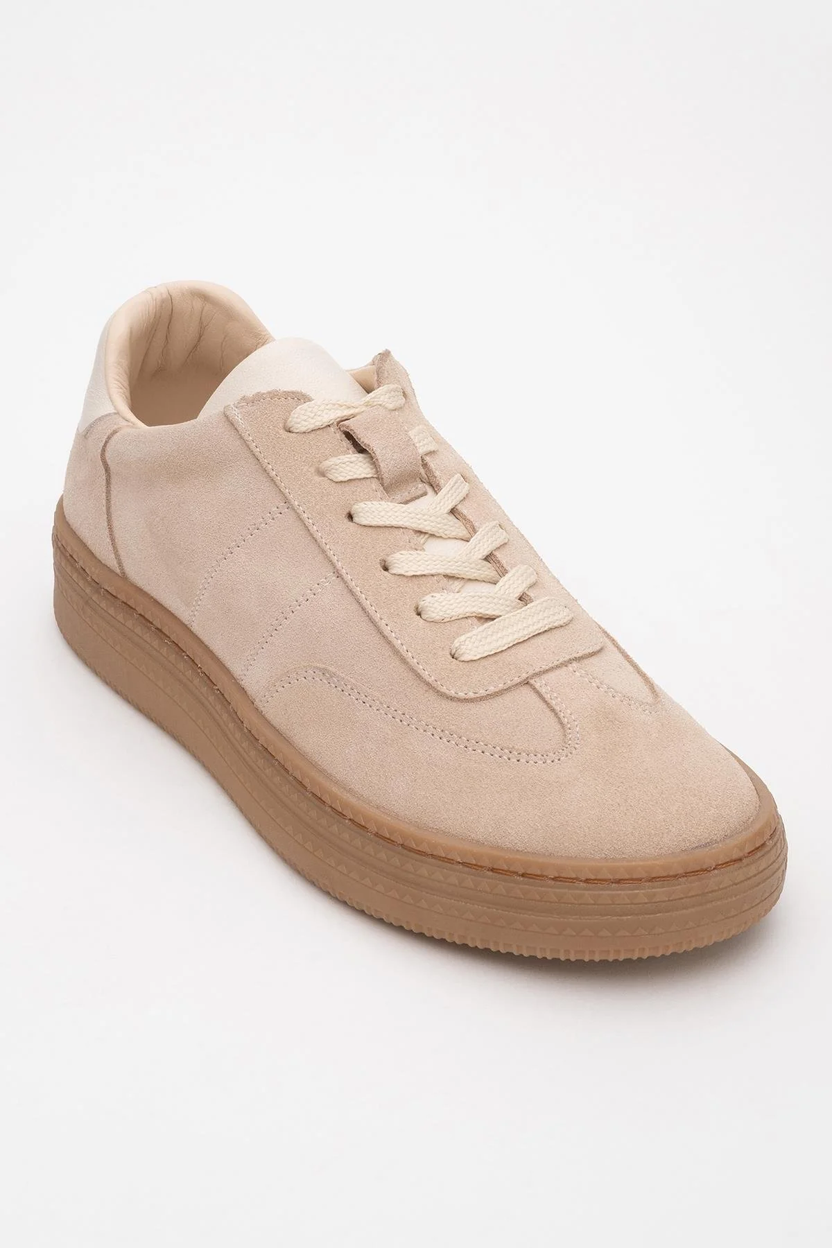 Fiore - Beige Leather Sneakers (Women) - Image 3