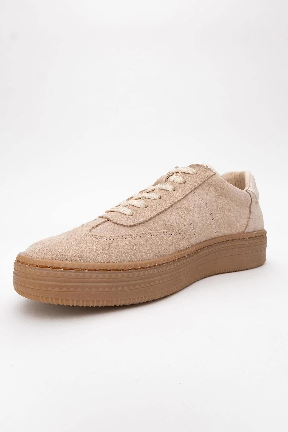 Fiore - Beige Leather Sneakers (Women) - Image 4