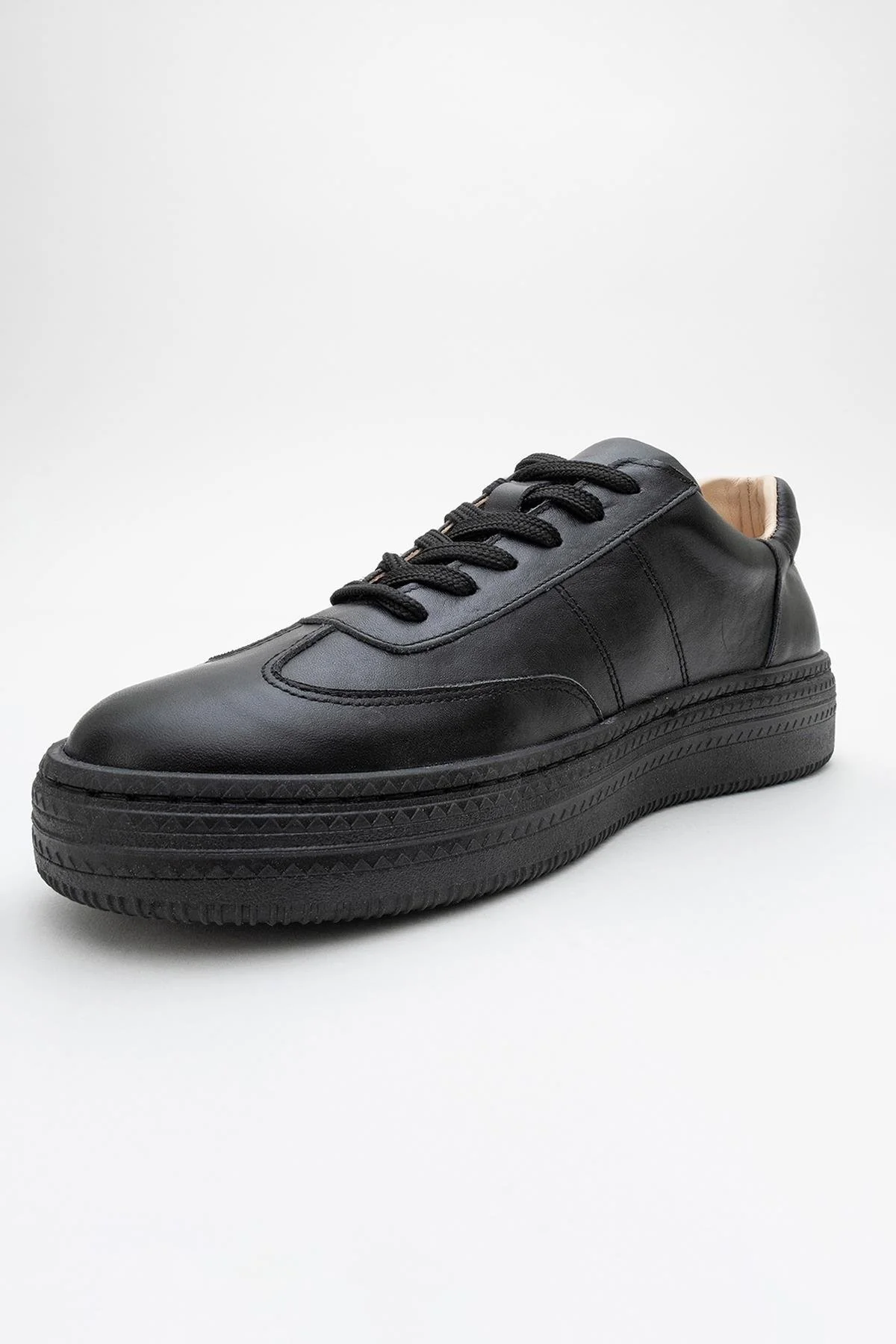 Fiore - Black Leather Sneakers (Women) - Image 3