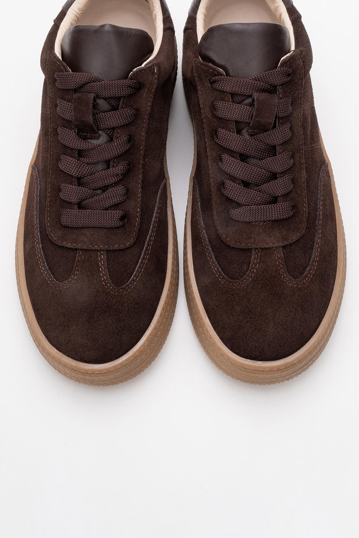 Fiore - Brown Leather Sneakers (Women) - Image 2