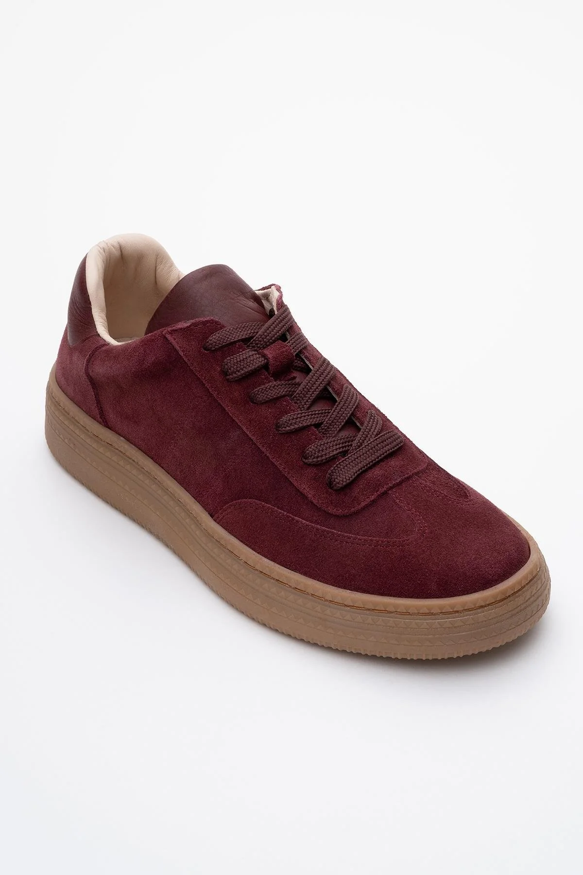 Fiore - Burgundy Leather Sneakers (Women) - Image 3
