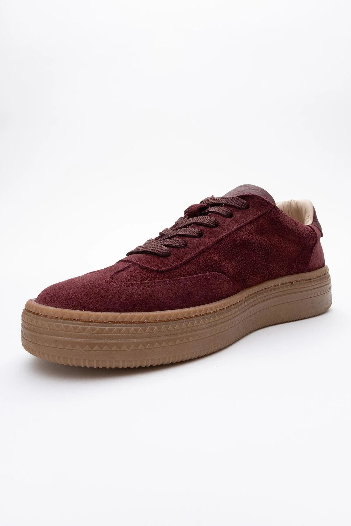 Fiore - Burgundy Leather Sneakers (Women) - Image 4