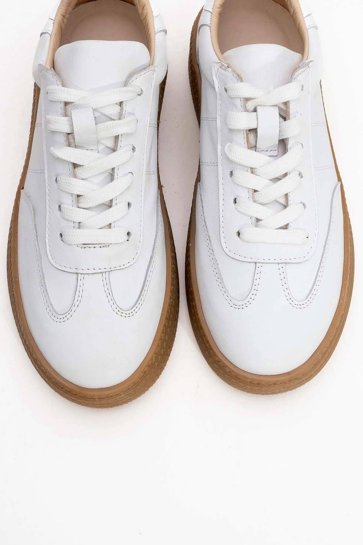 Fiore - White Leather Sneakers (Women) - Image 2