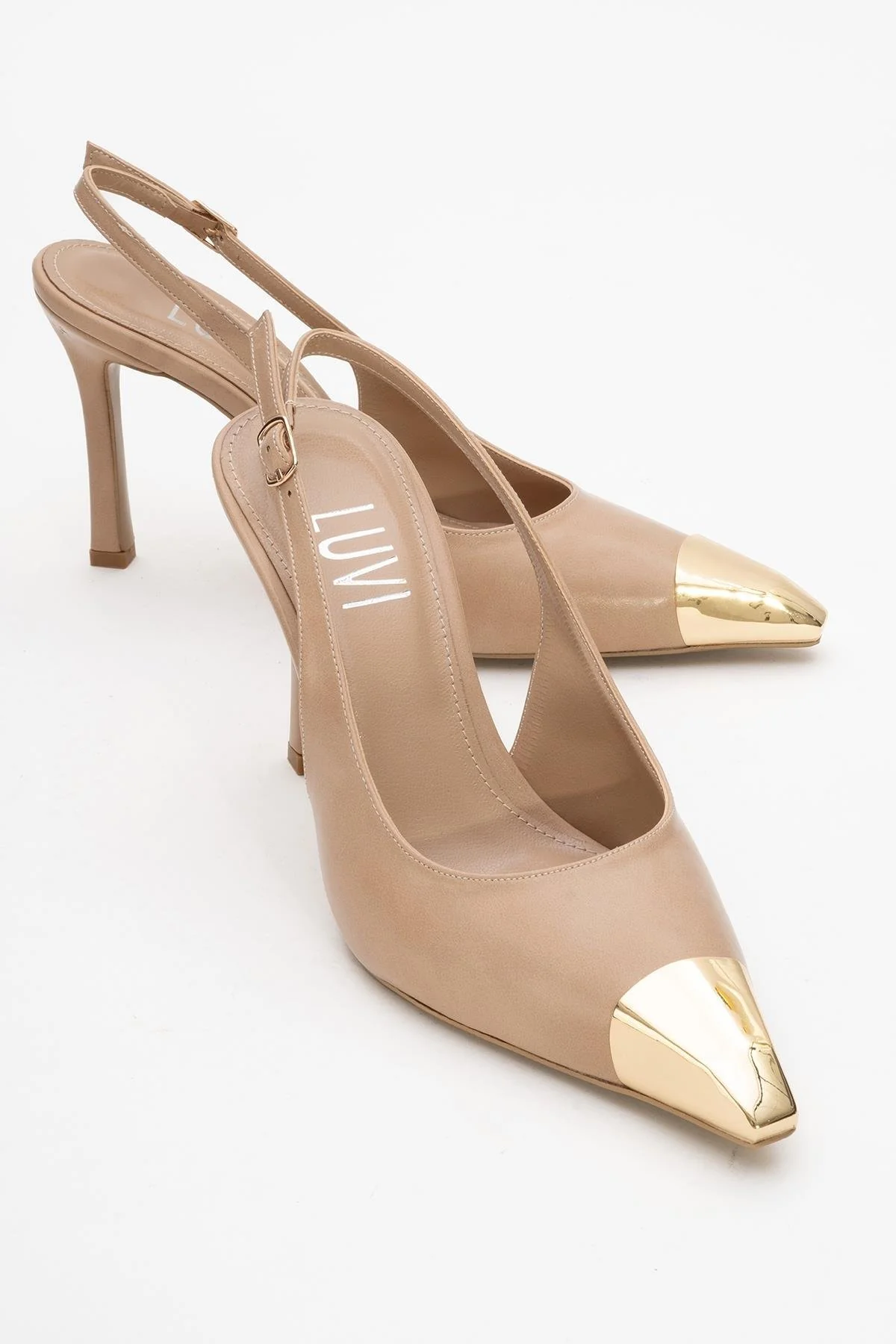 Flare - Beige Pointed Toe Stiletto Pump (Women)