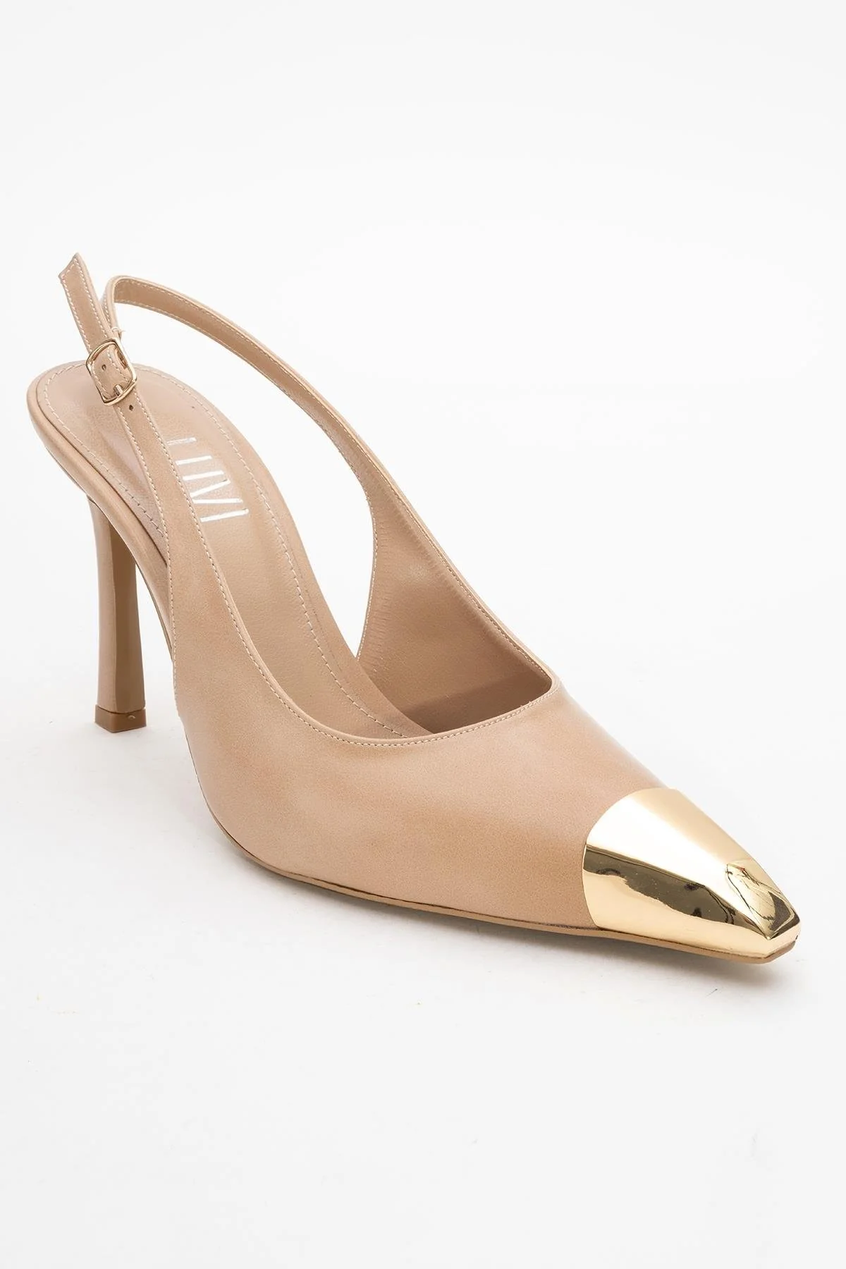 Flare - Beige Pointed Toe Stiletto Pump (Women) - Image 3