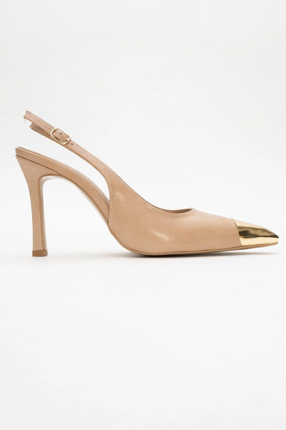 Flare - Beige Pointed Toe Stiletto Pump (Women) - Image 6