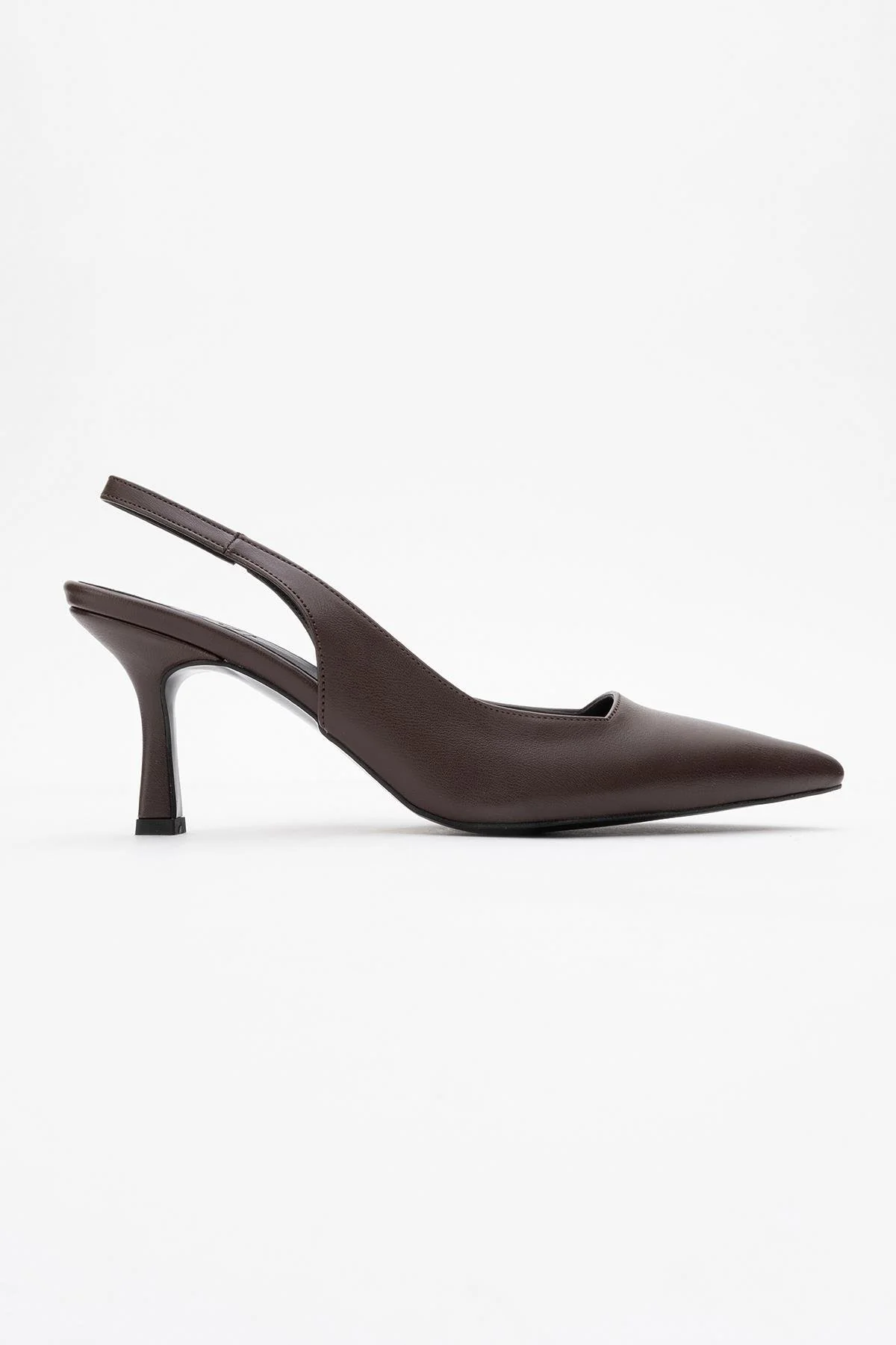 Flem - Mocha Pointed Toe Backless Stiletto Pump (Women) - Image 6