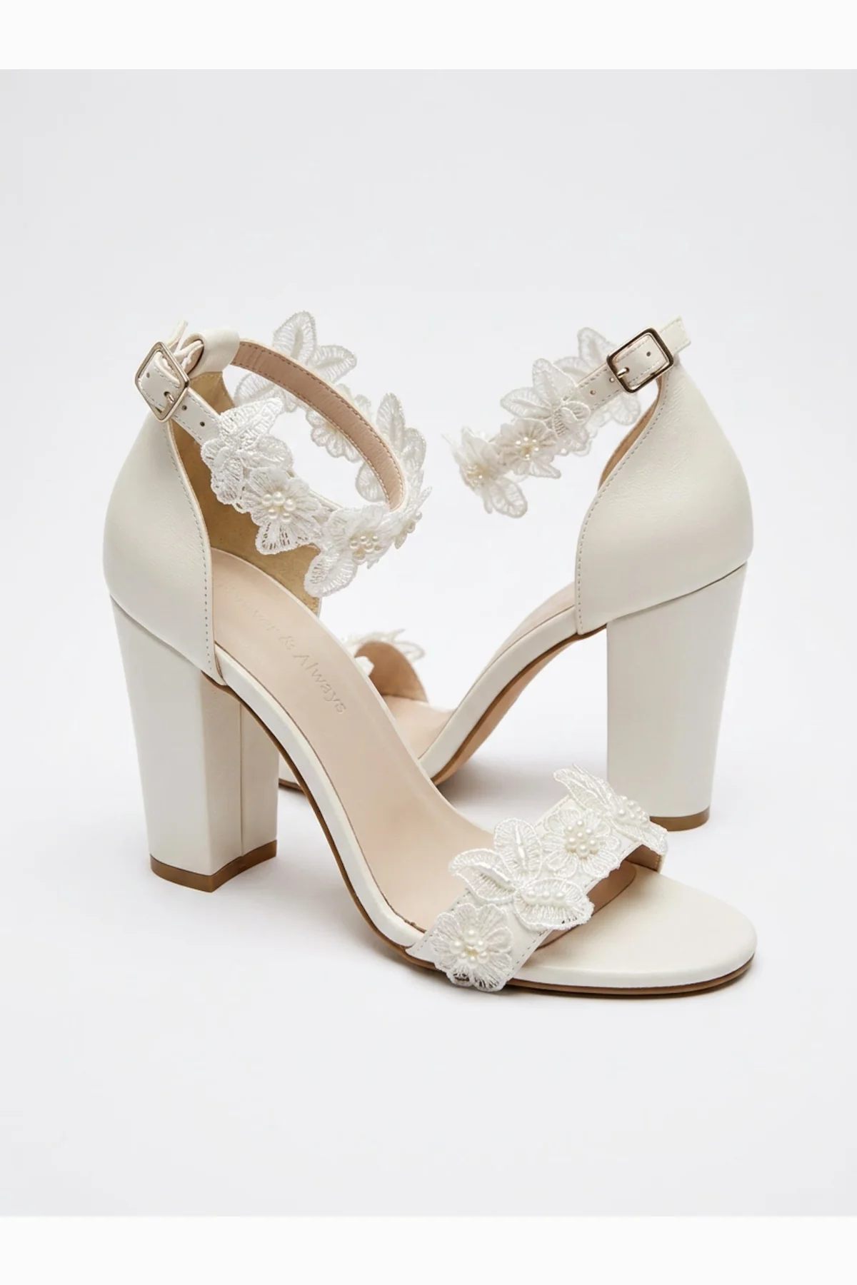 Florielle Lace Wedding Heels - Image 5