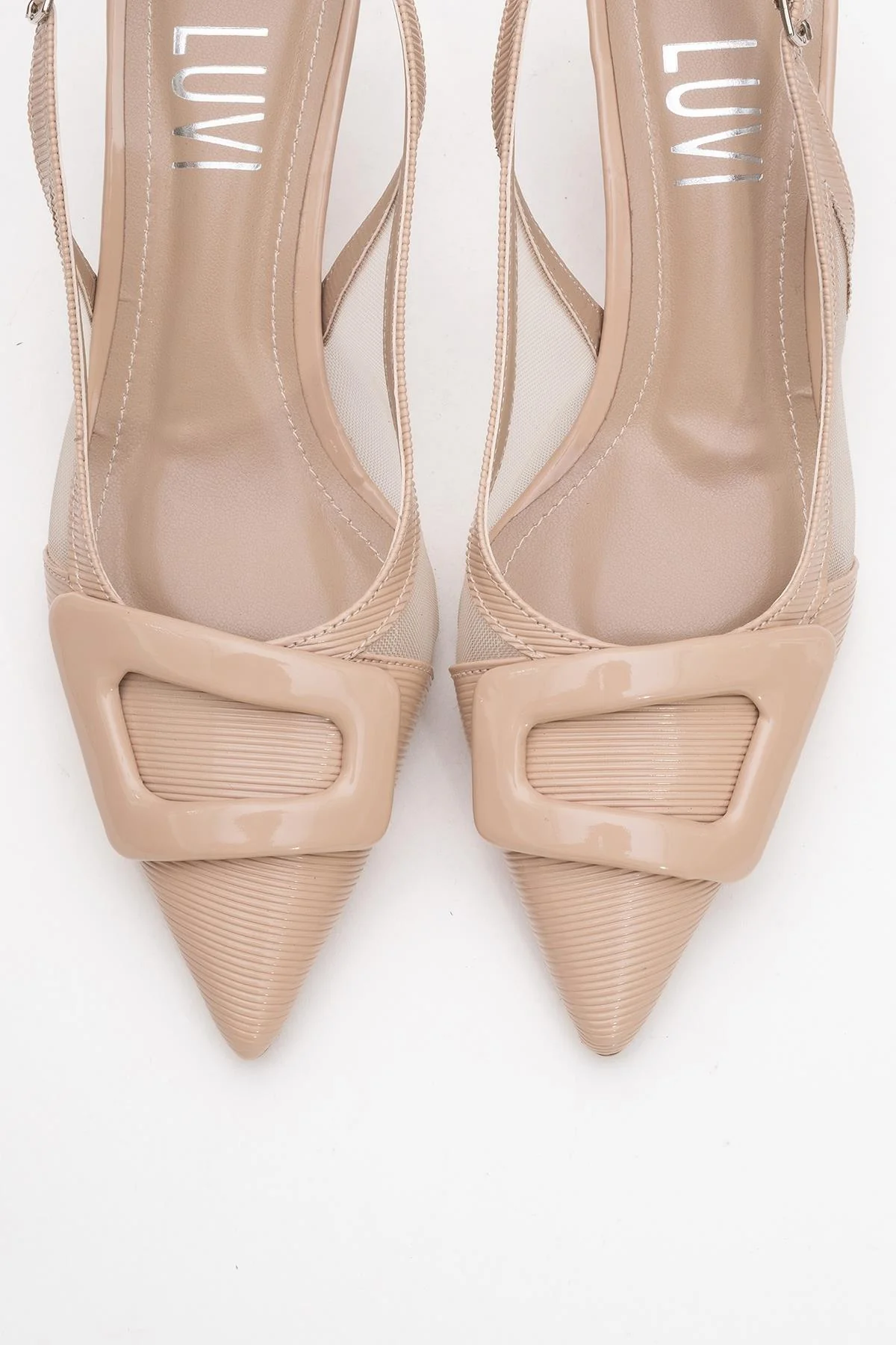 Foley - Dark Beige Pointed Toe Backless Stiletto (Women) - Image 2