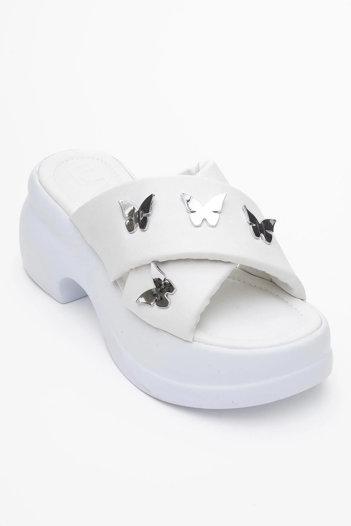 Force White Butterfly‑Buckle Platform Slide (Women) - Image 3