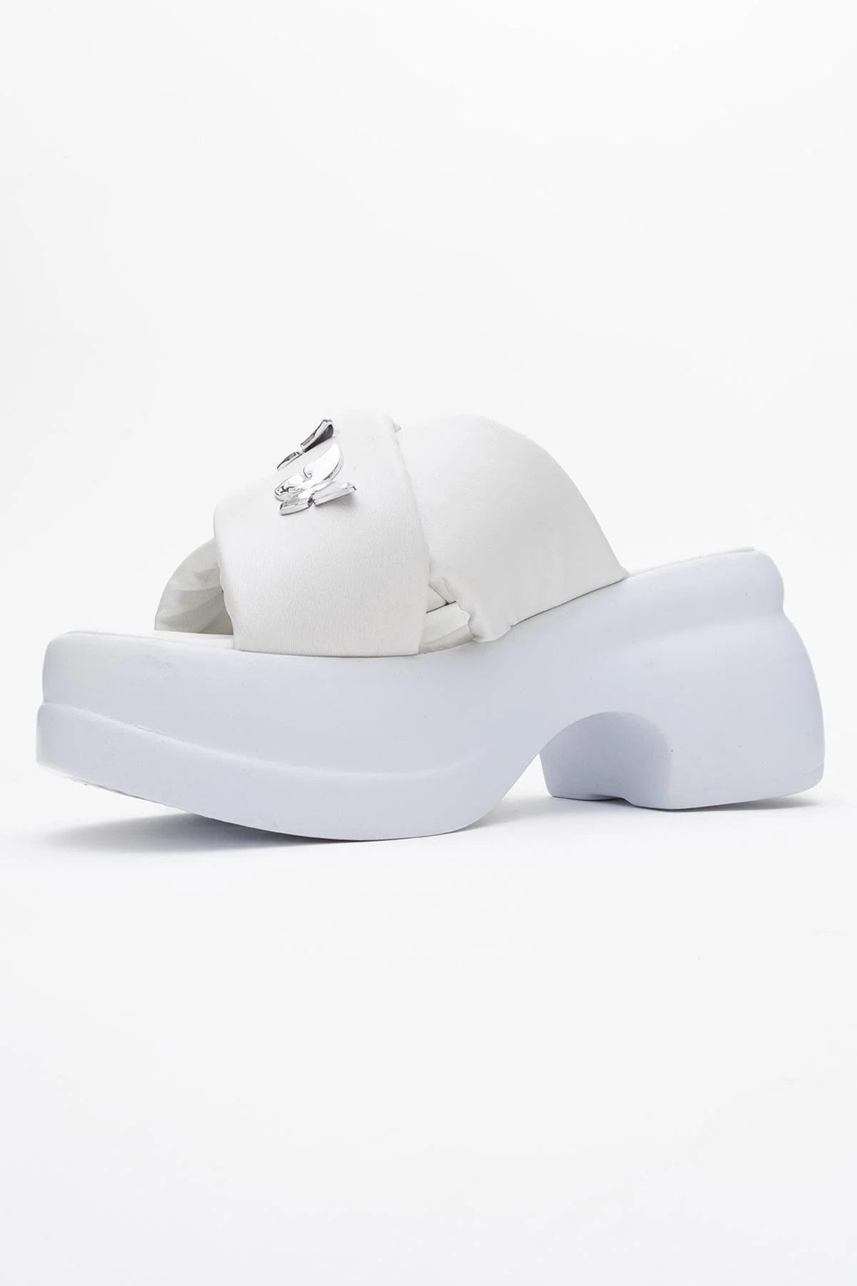 Force White Butterfly‑Buckle Platform Slide (Women) - Image 4