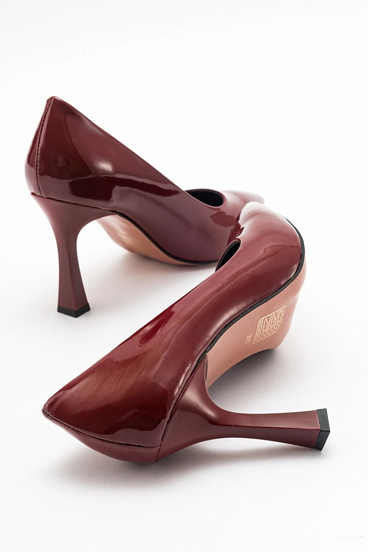 Forest Burgundy Patent Pointed Toe Pump (Women) - Image 2