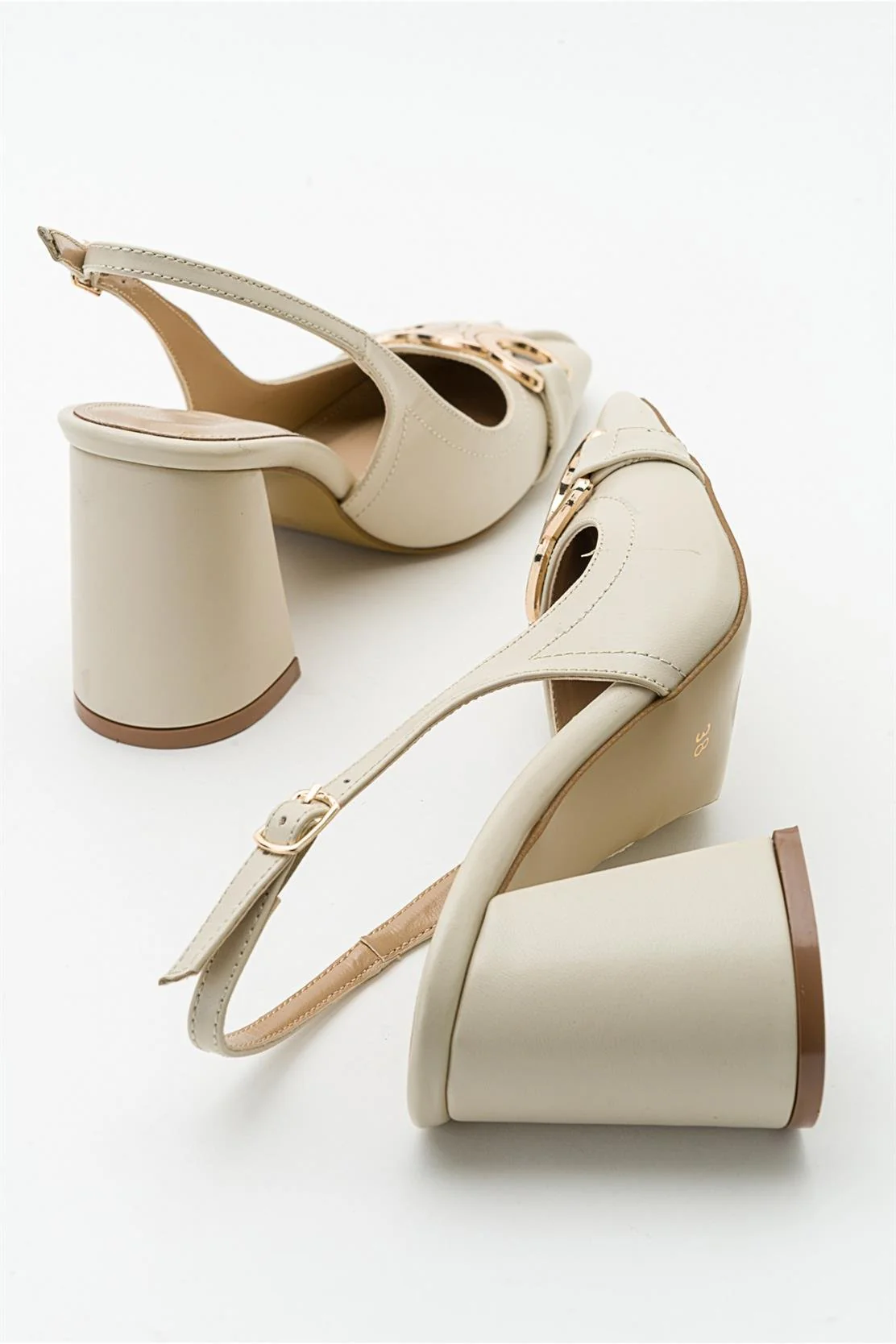 Forlev - Ecru Beige Heeled Shoe (Women) - Image 3