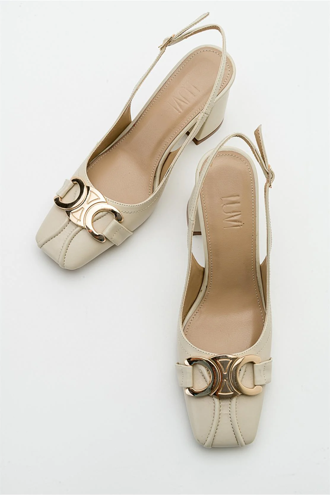 Forlev - Ecru Beige Heeled Shoe (Women) - Image 4