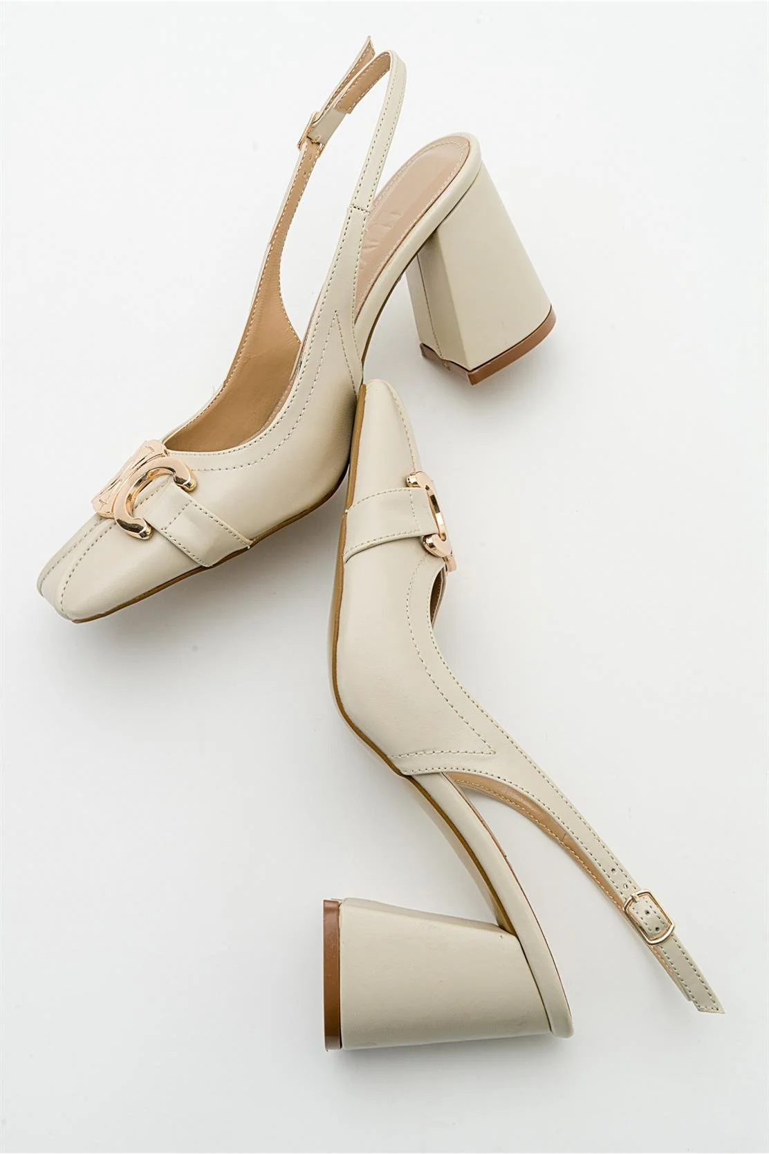 Forlev - Ecru Beige Heeled Shoe (Women) - Image 5
