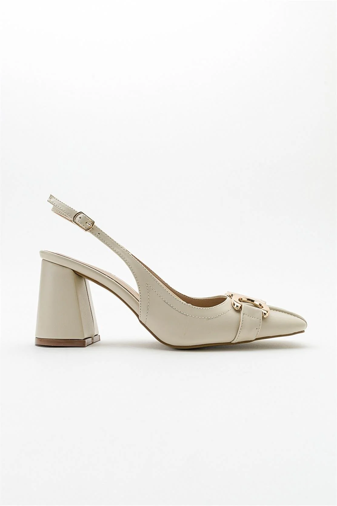 Forlev - Ecru Beige Heeled Shoe (Women) - Image 6