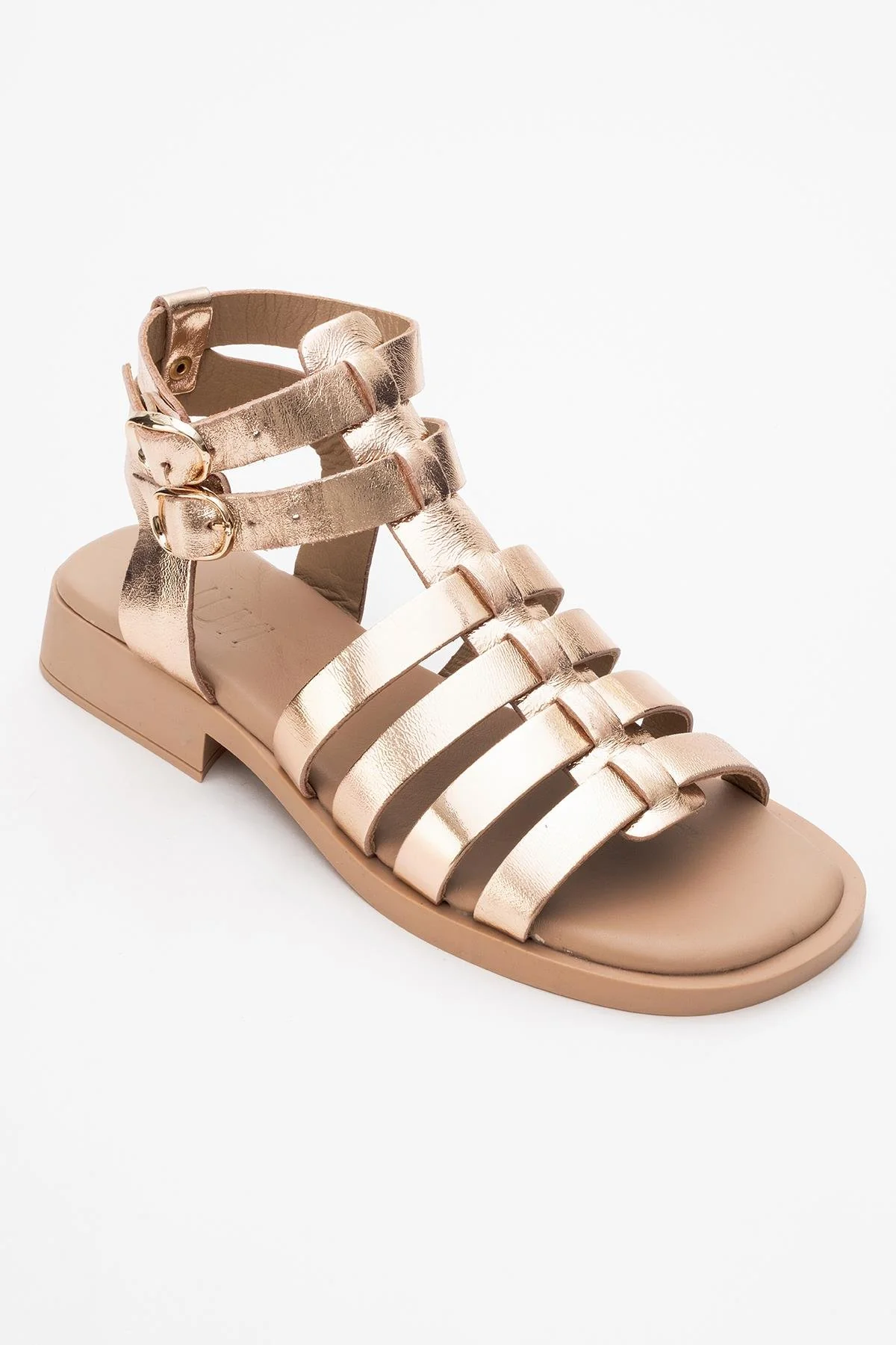 Frade - Gold Leather Sandal (Women) - Image 3