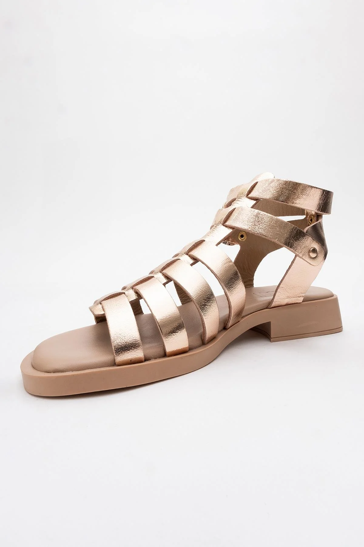 Frade - Gold Leather Sandal (Women) - Image 5