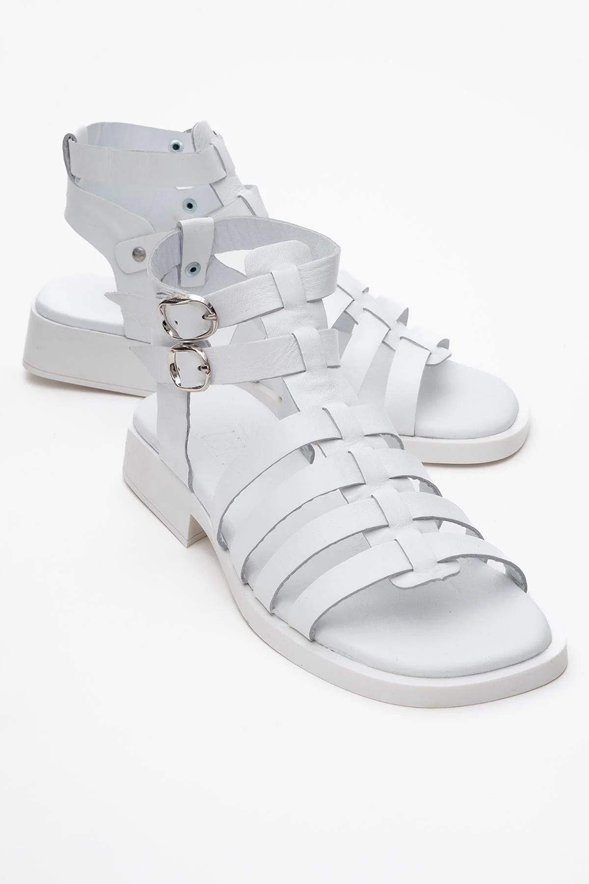 Frade - White Leather Sandal (Women)