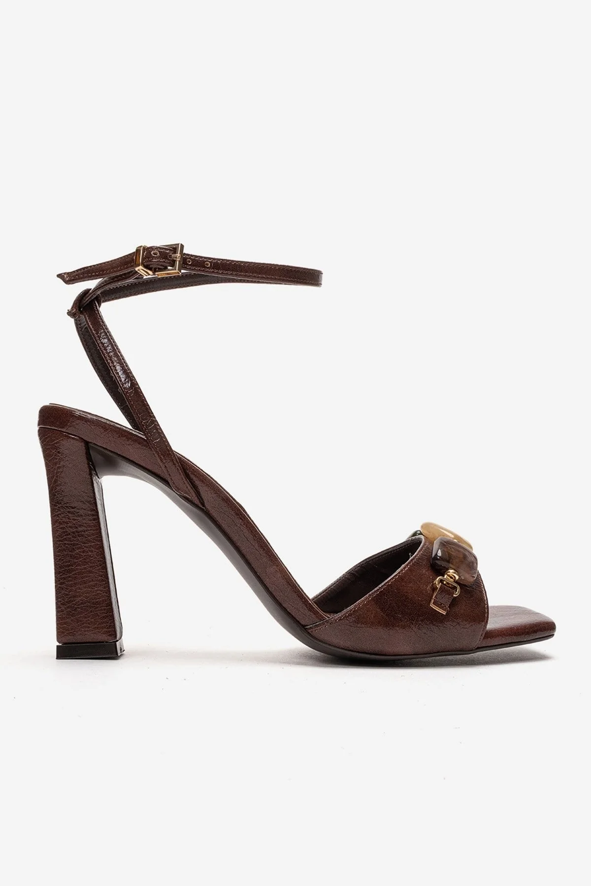 Franca - Brown Genuine Leather Block Heel Sandal (Women) - Image 4