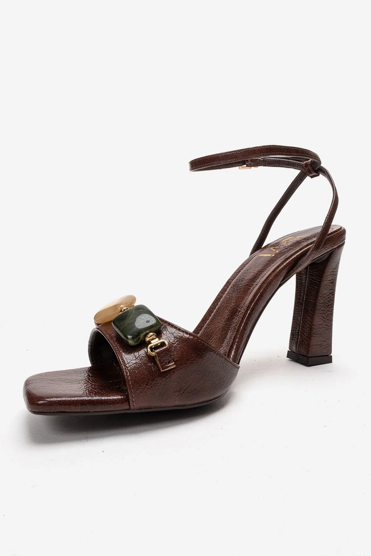 Franca - Brown Genuine Leather Block Heel Sandal (Women) - Image 6