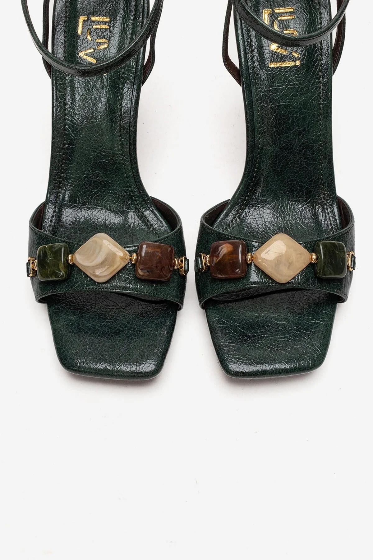 Franca - Green Genuine Leather Block Heel Sandal (Women) - Image 2