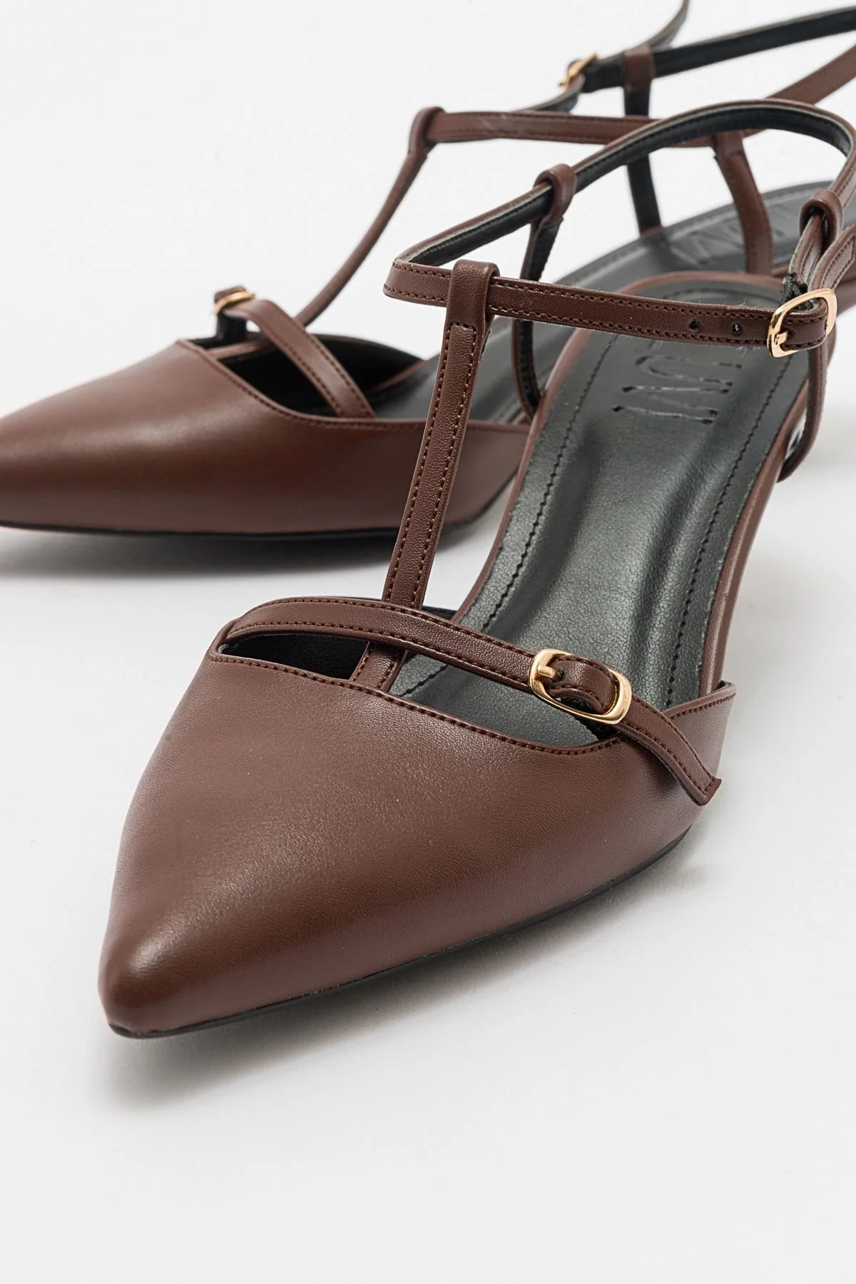 Frans - Cognac Pointed Toe Backless Low Heel Shoe (Women) - Image 2