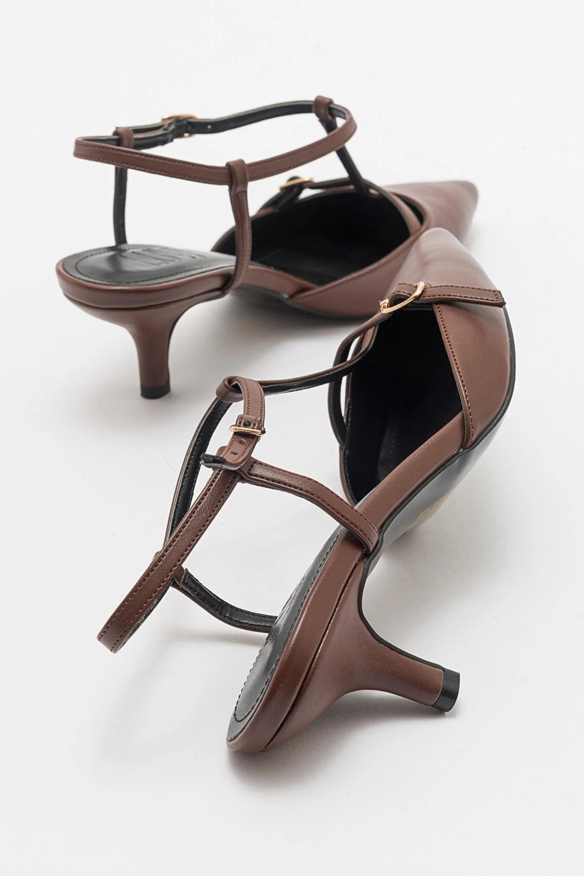 Frans - Cognac Pointed Toe Backless Low Heel Shoe (Women) - Image 4
