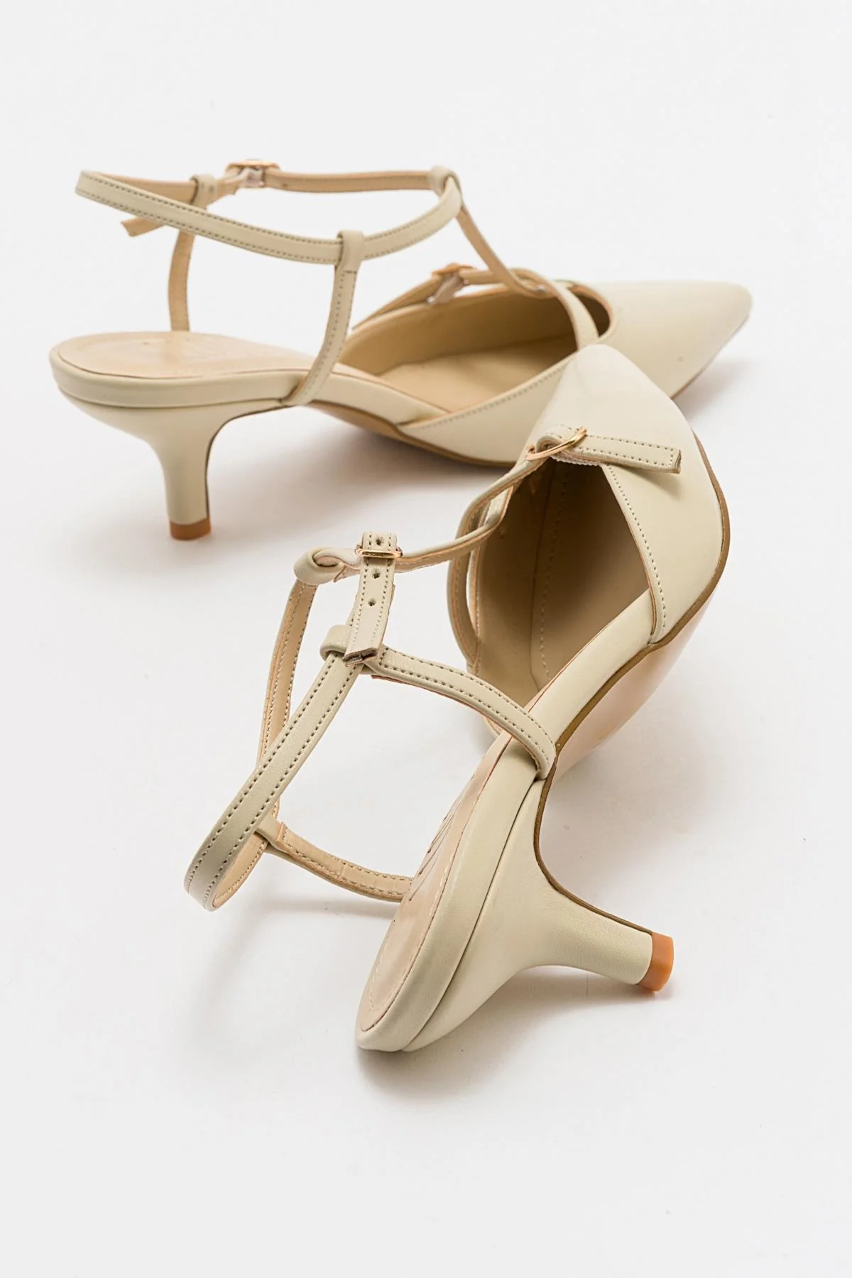 Frans - Off-White Pointed Toe Backless Low Heel Shoe (Women) - Image 2