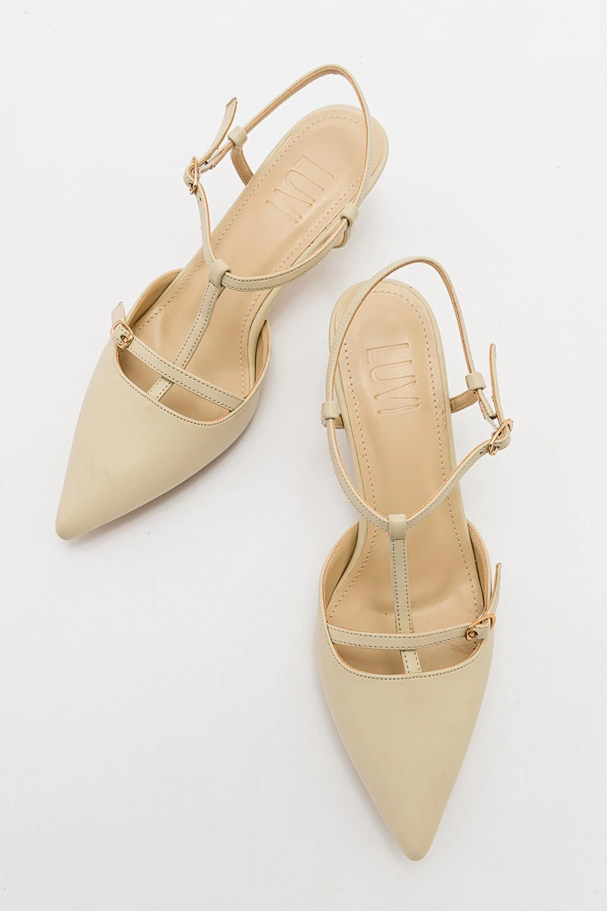 Frans - Off-White Pointed Toe Backless Low Heel Shoe (Women) - Image 3