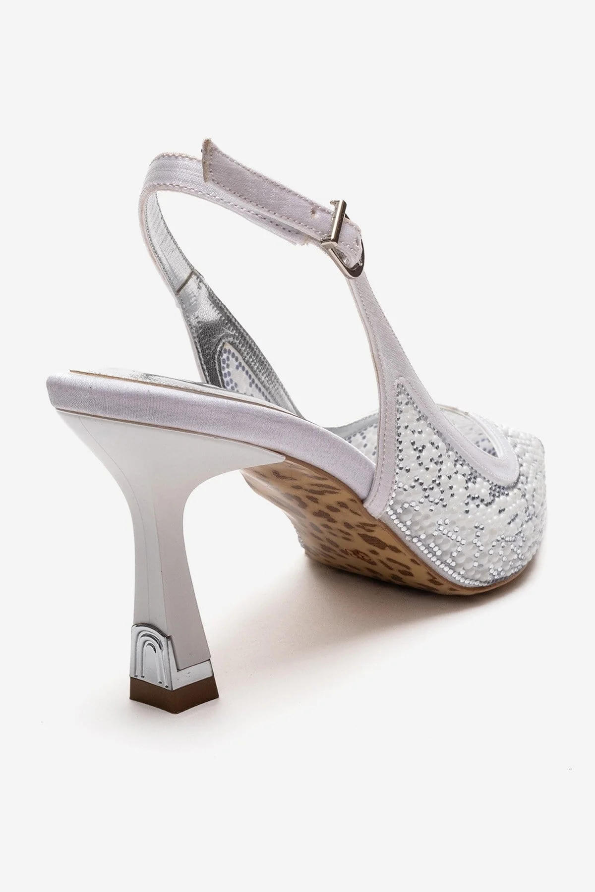 Frea - White Textile Stiletto Pump (Women) - Image 5