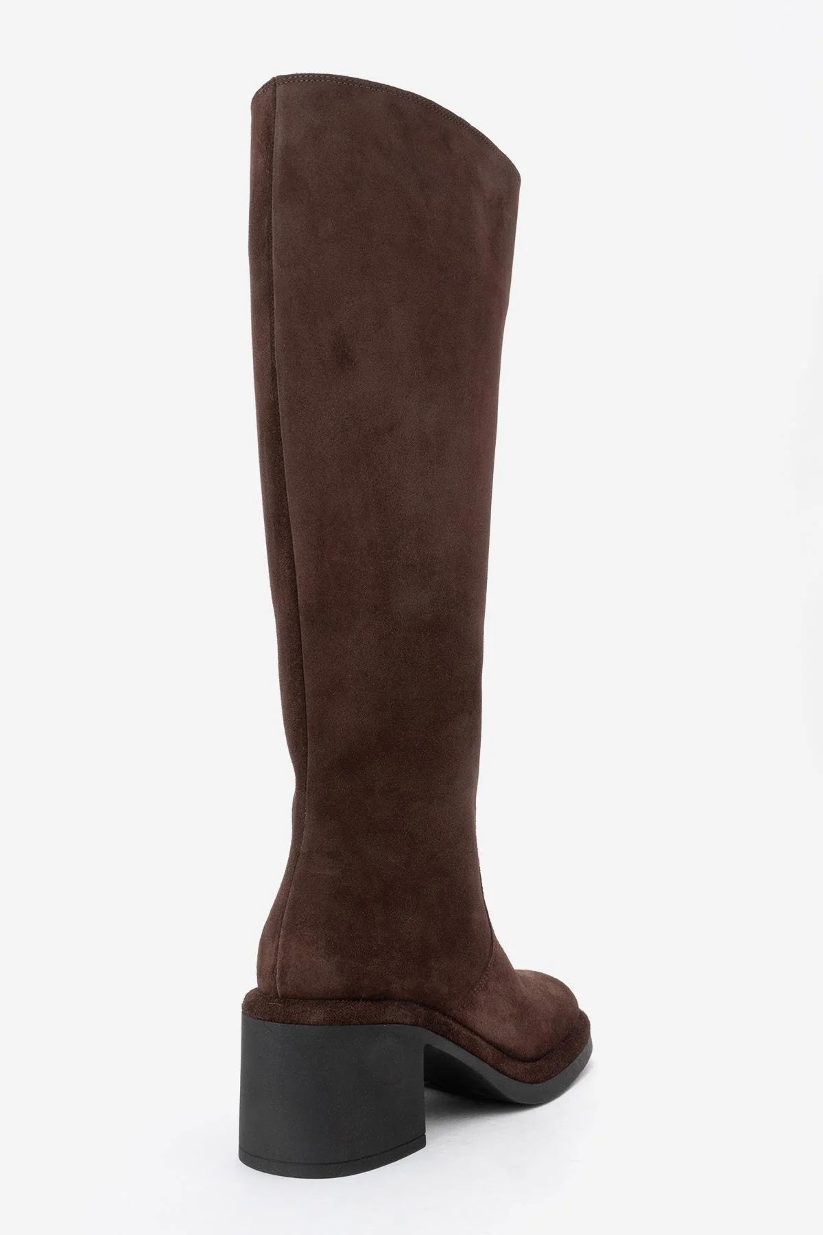 Fros - Brown Genuine Leather Block Heel Knee-High Boot (Women) - Image 5