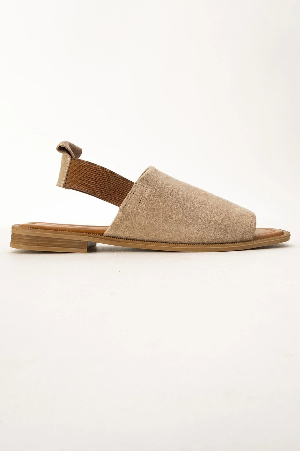 Fuela - Beige Suede Leather Sandals (Women) - Image 6