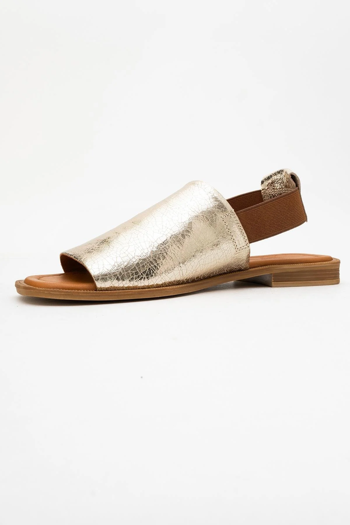 Fuela - Gold Leather Sandals (Women) - Image 4