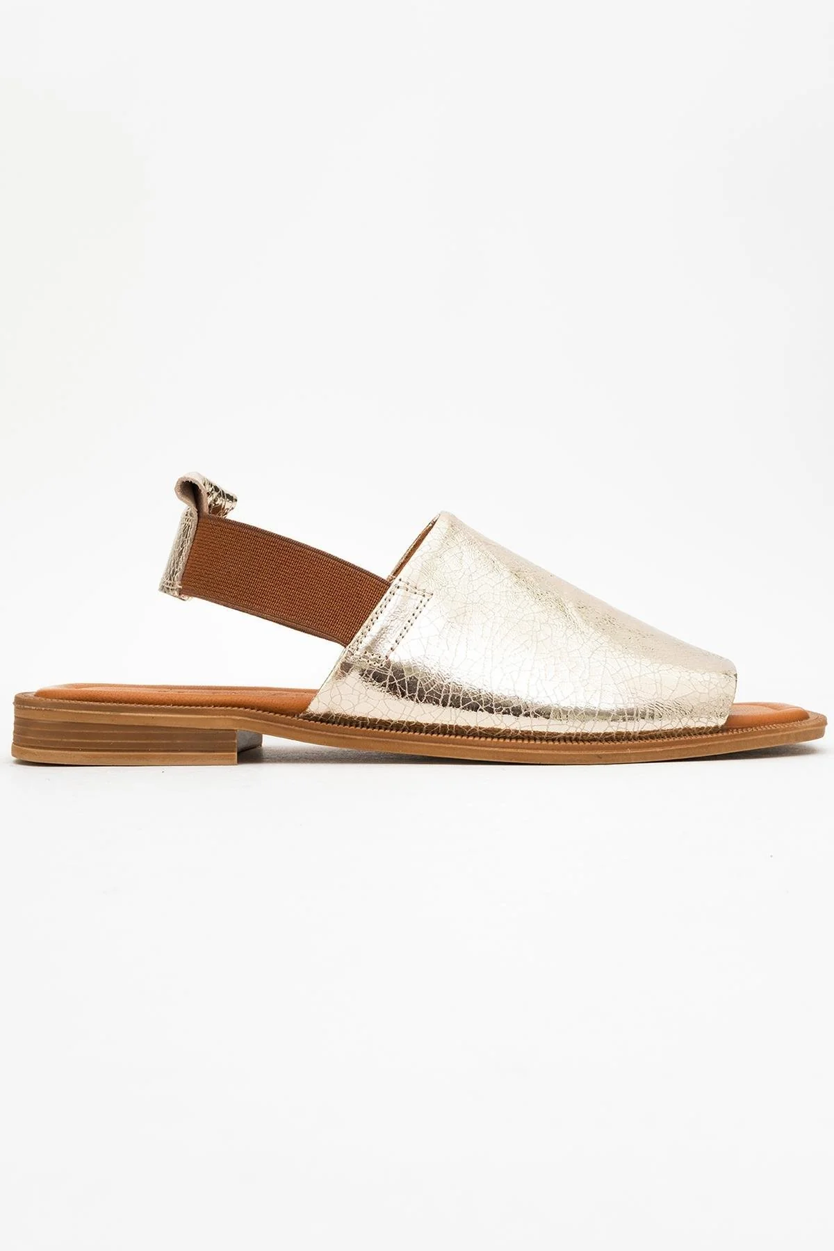 Fuela - Gold Leather Sandals (Women) - Image 6