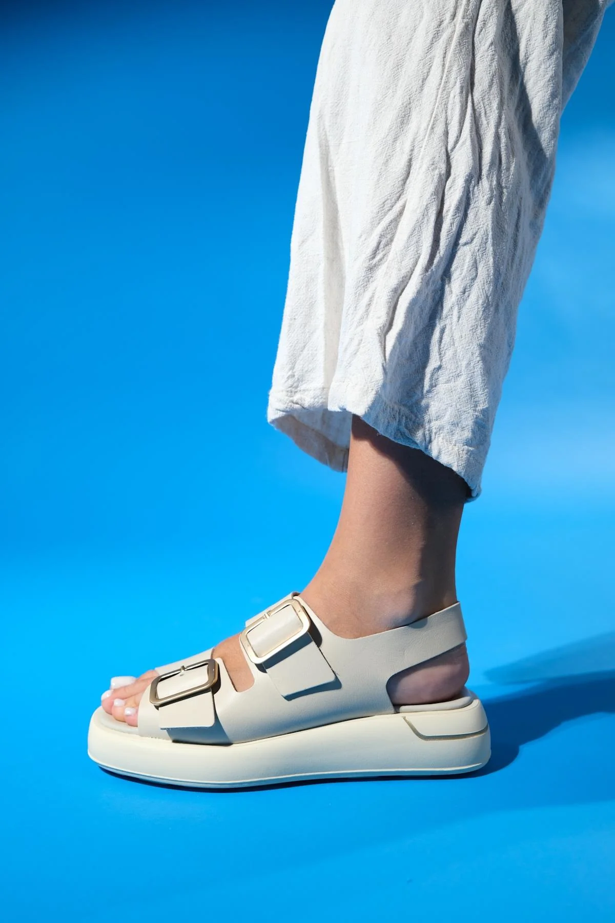 Furis - Beige Genuine Leather Sandal (Women) - Image 6