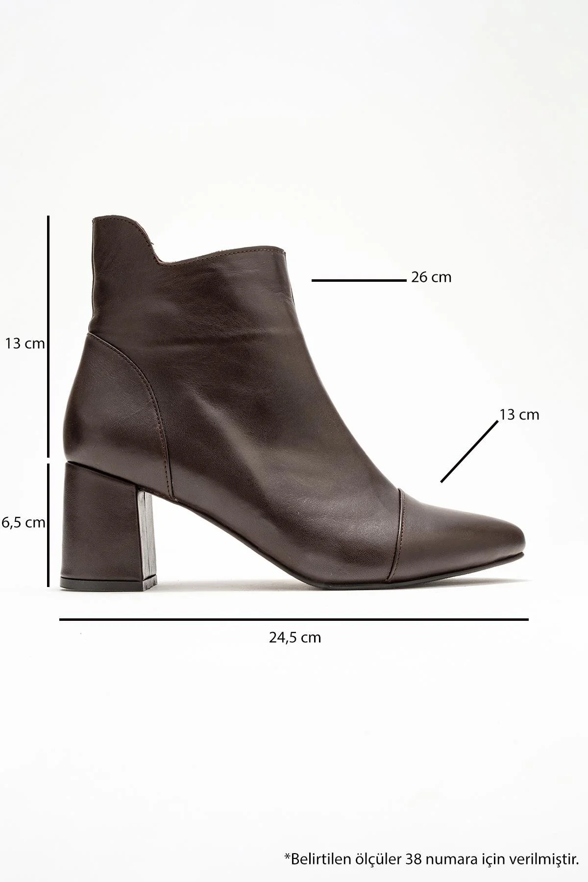 Gael - Brown Genuine Leather Block Heel Boot (Women) - Image 6