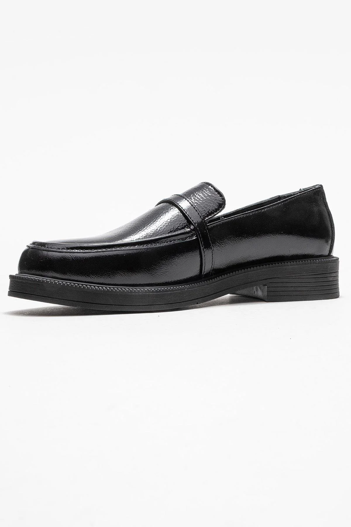 Galea - Black Patent Buckled Genuine Leather Loafer (Women) - Image 4