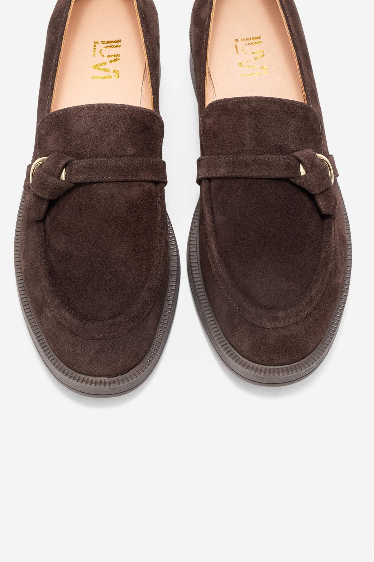 Galea - Brown Genuine Leather Buckled Loafer (Women) - Image 2