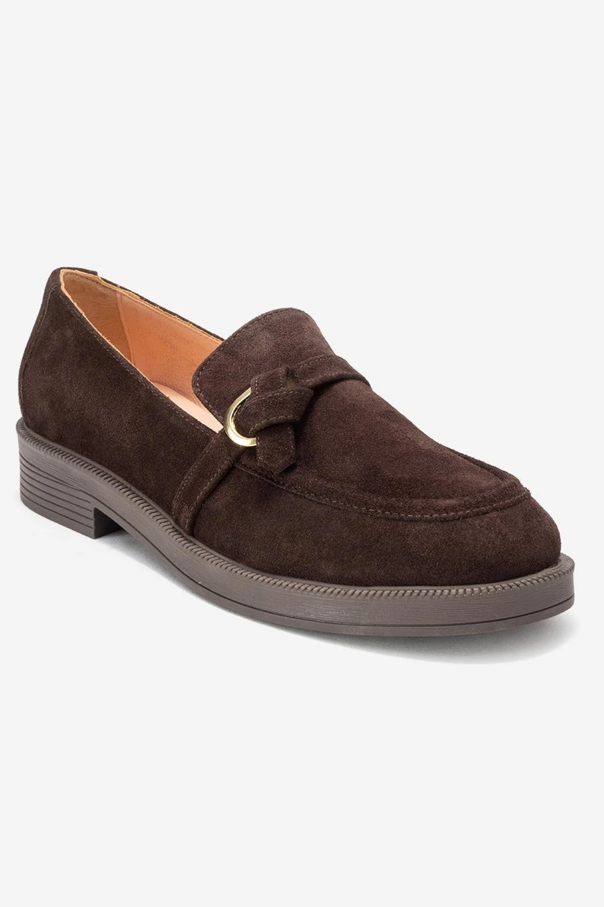 Galea - Brown Genuine Leather Buckled Loafer (Women) - Image 3
