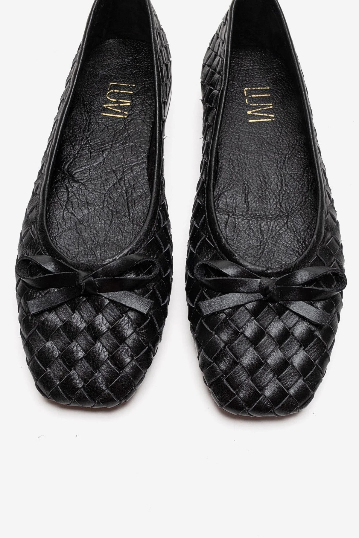 GAREN - Black Genuine Leather Ballet Flat (Women) - Image 2