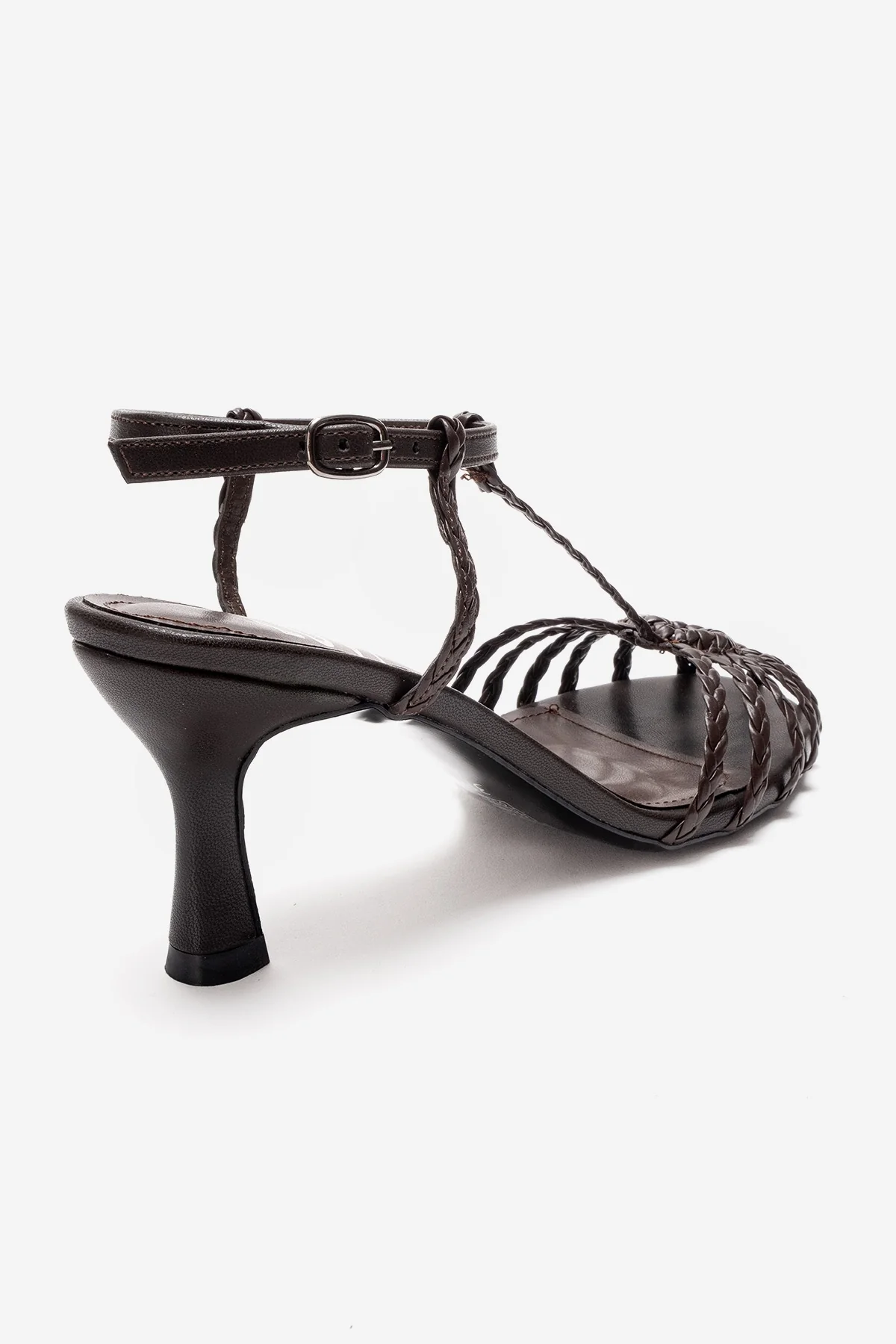 Gerald - Brown Genuine Leather Woven Strap Stiletto Pump (Women) - Image 5