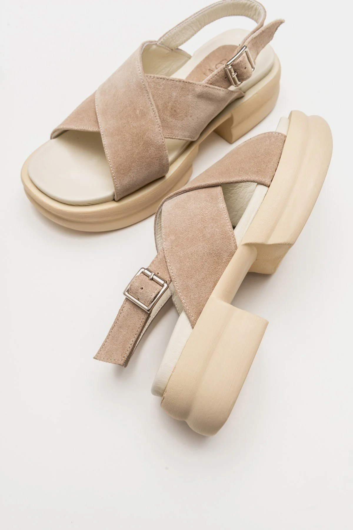 Gers - Beige Genuine Leather Sandal (Women) - Image 2