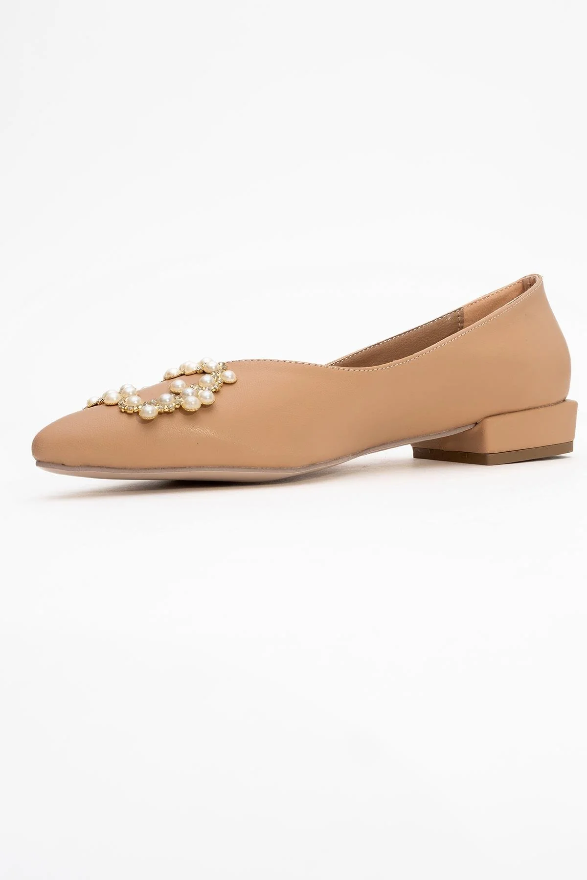 Ghent - Beige Pearl-Embellished Ballet Flat (Women) - Image 4