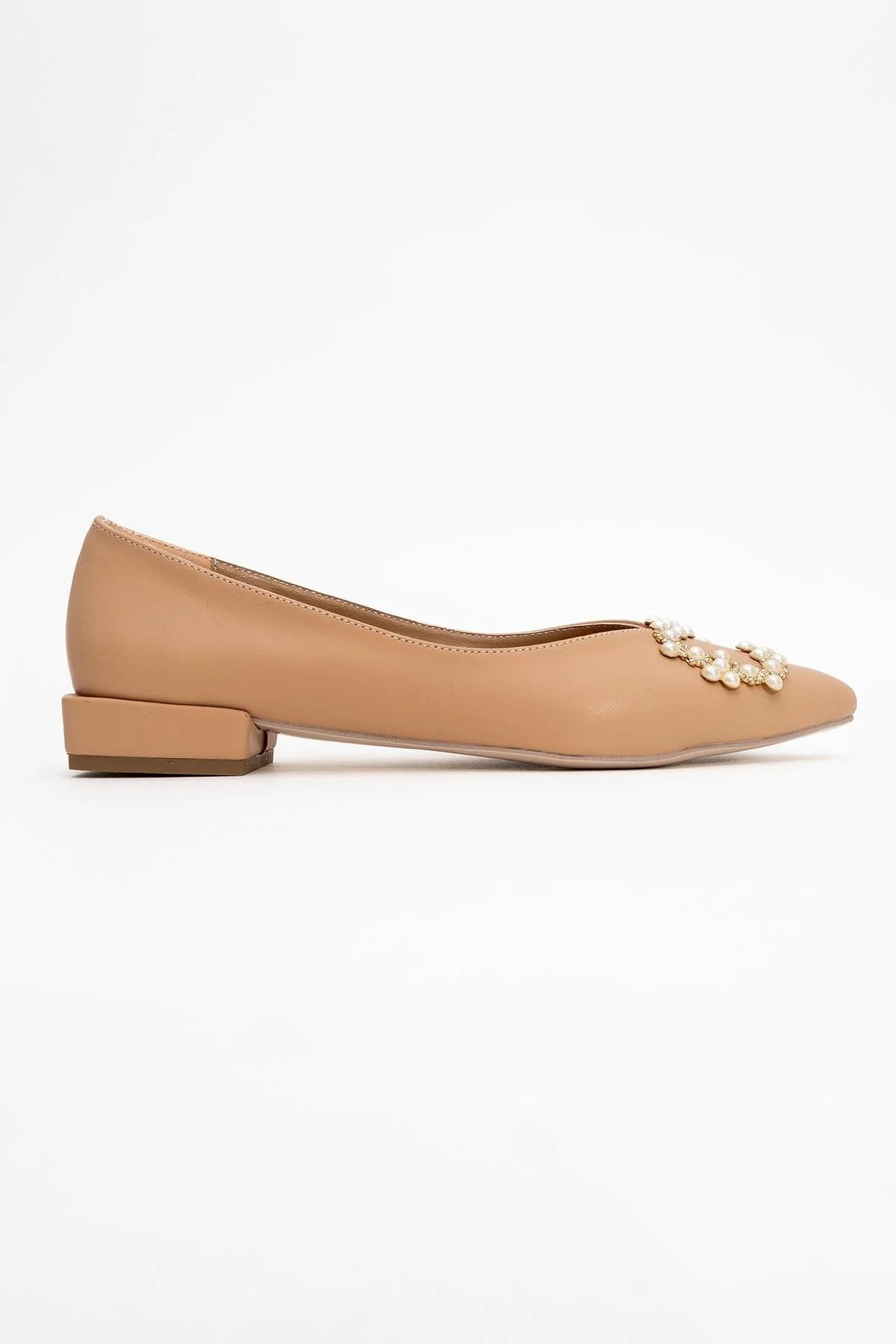 Ghent - Beige Pearl-Embellished Ballet Flat (Women) - Image 6