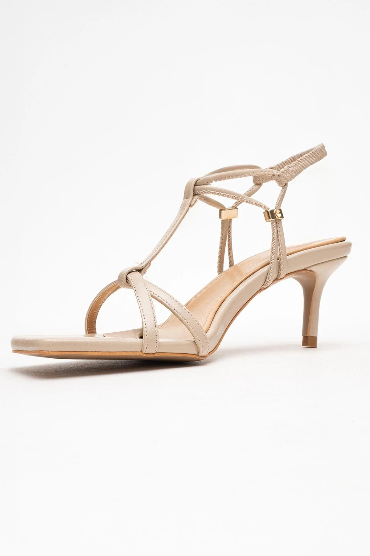 Gibson - Beige Square-Toe Heeled Sandal (Women) - Image 4