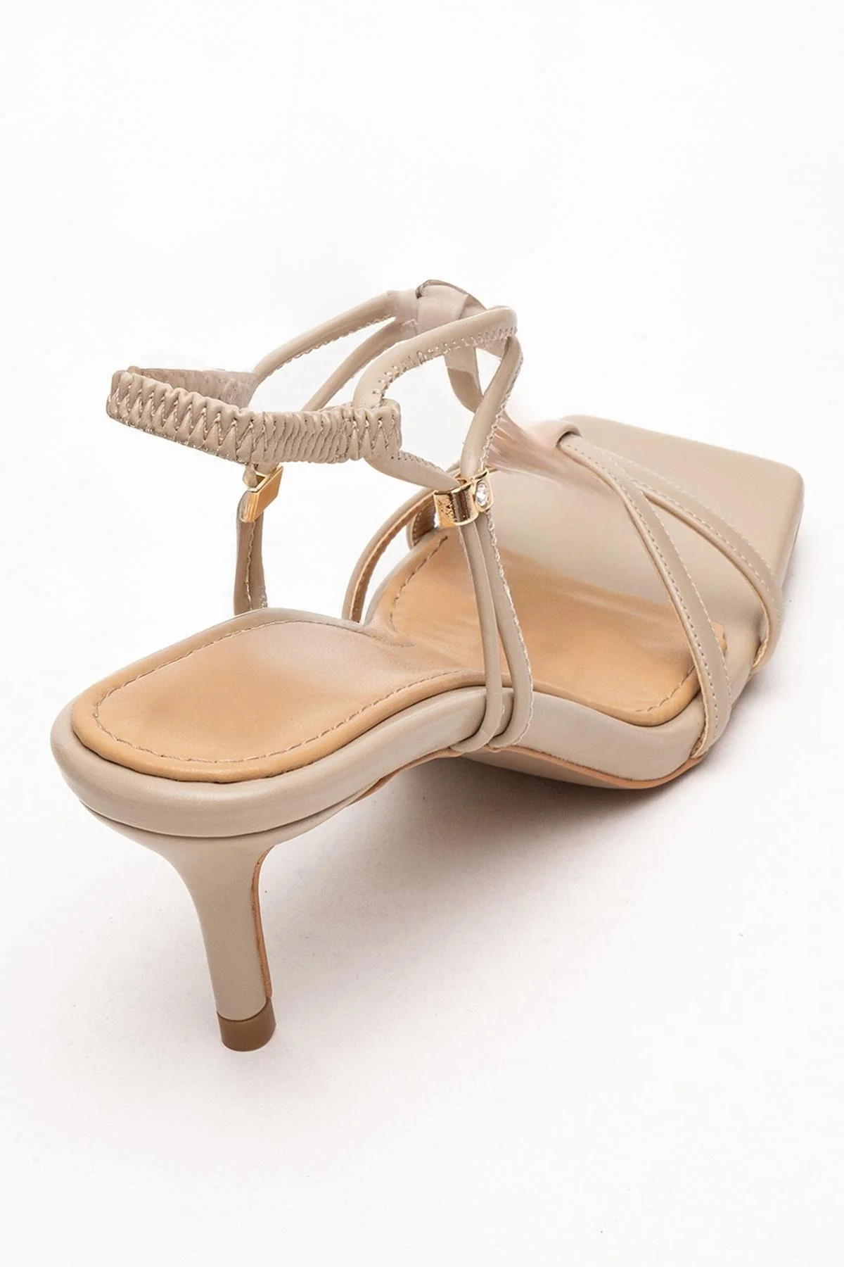 Gibson - Beige Square-Toe Heeled Sandal (Women) - Image 5