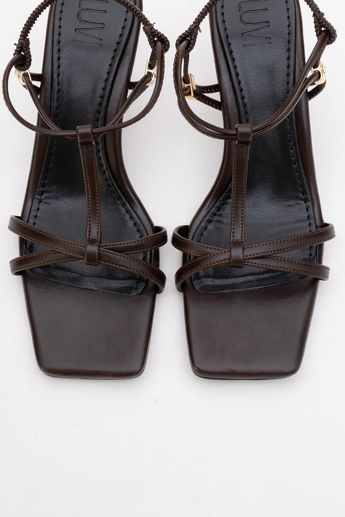 Gibson Brown Square‑Toe Stiletto Sandal (Women) - Image 2