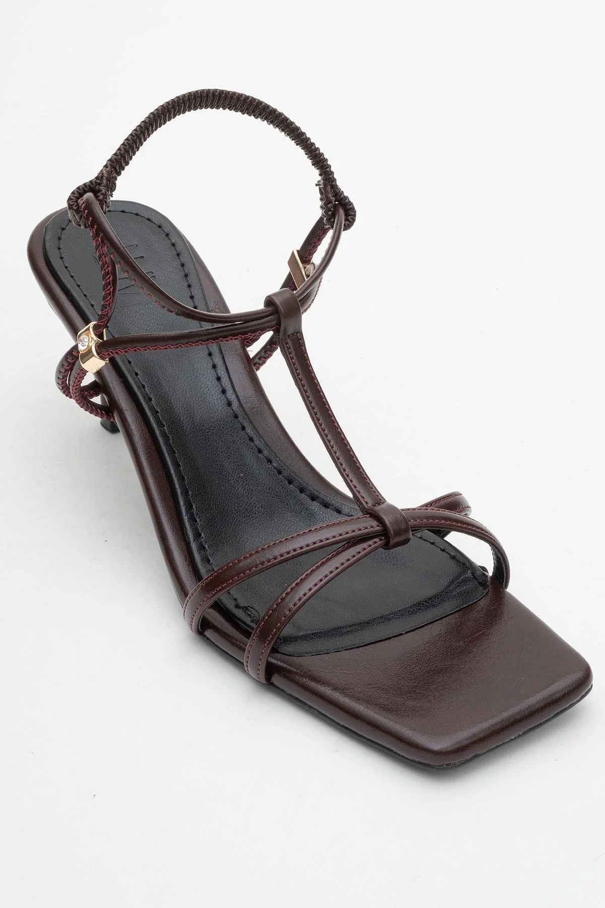 Gibson Burgundy Square‑Toe Stiletto Sandal (Women) - Image 3